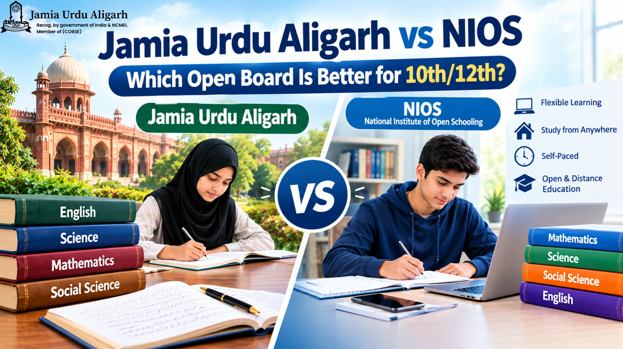Jamia Urdu Aligarh vs NIOS: Which Open Board Is Better for 10th/12th?