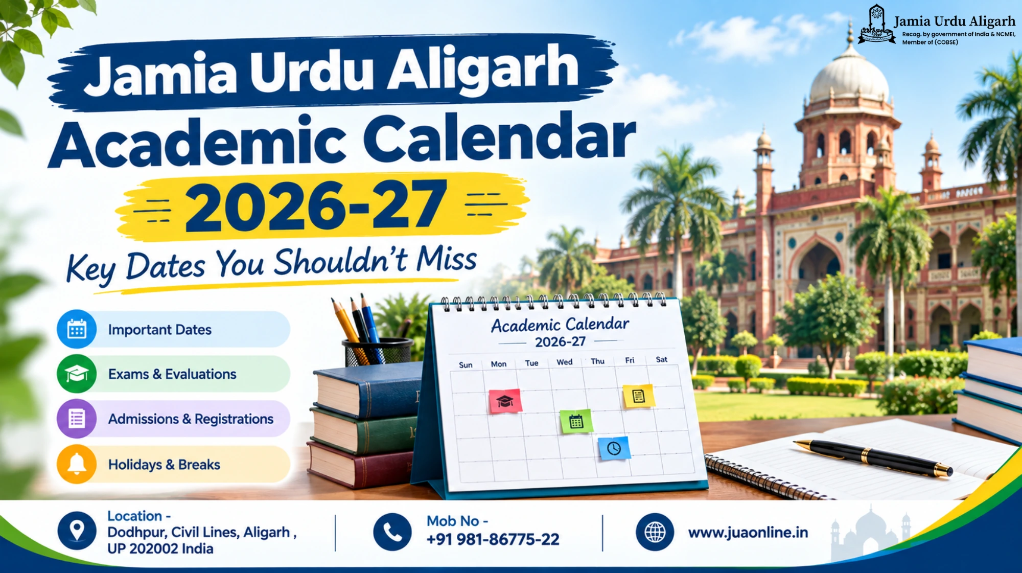 Jamia Urdu Aligarh Academic Calendar 2026-27: Key Dates You Shouldn't Miss