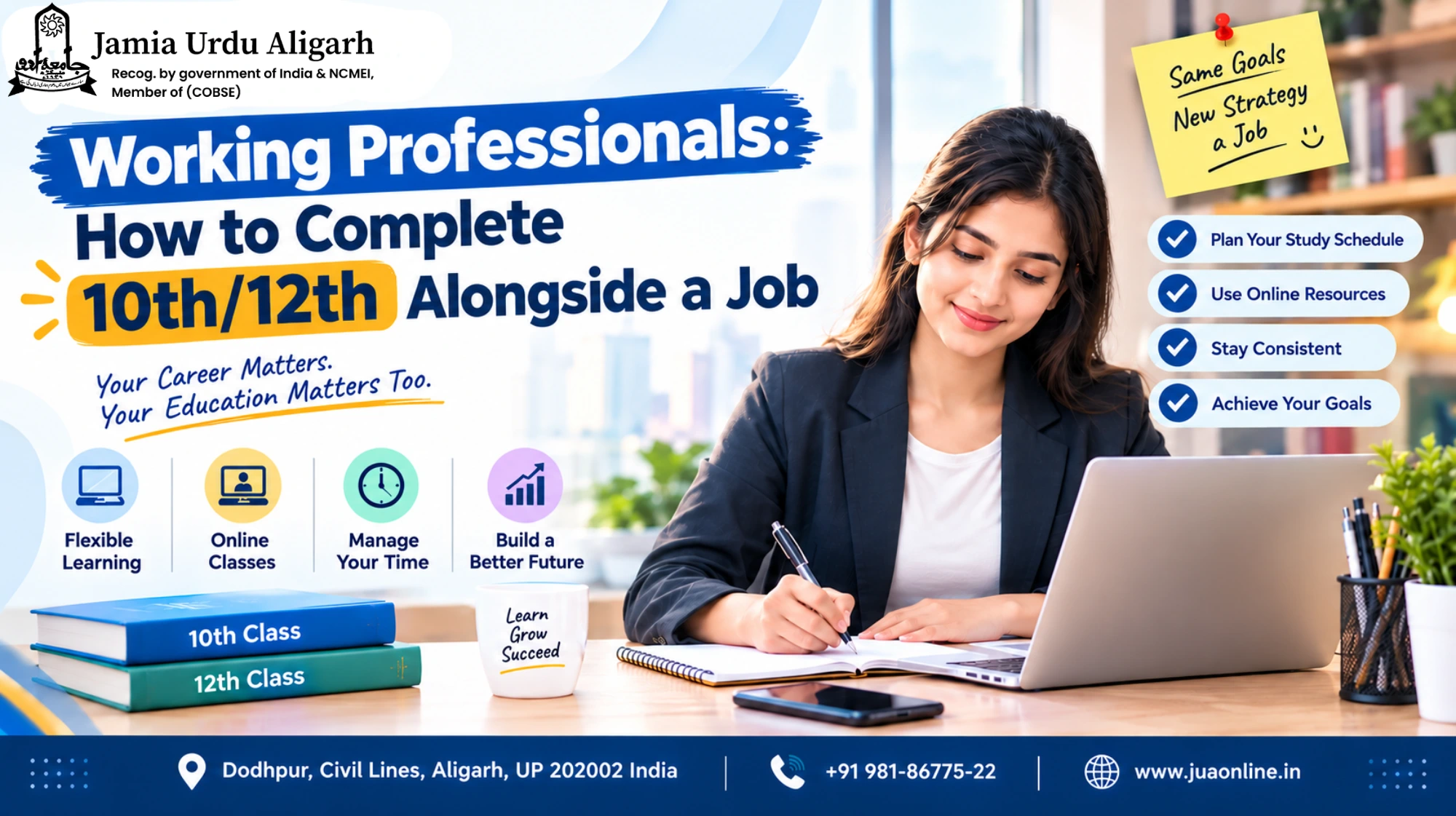 Working Professionals: How to Complete 10th/12th Alongside a Job